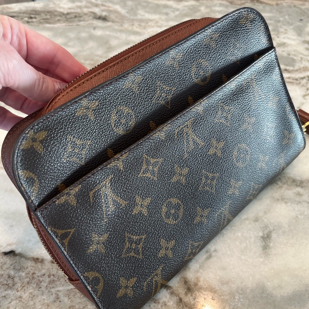 Auth Louis Vuitton Monogram Orsay M51790 Unisex Clutch Bag